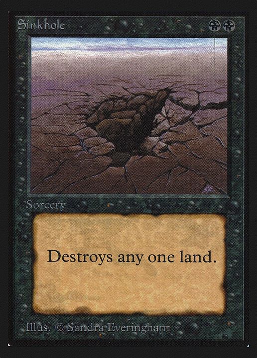 Sinkhole in the group Magic the Gathering / Types / Colors / Black at Proxyprinters.com (78075)