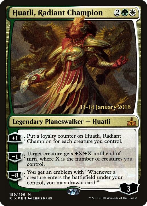 Huatli, Radiant Champion in the group Magic the Gathering / Types / Colors / Multicolors / G, W at Proxyprinters.com (78085)