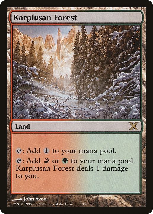 Karplusan Forest in the group Magic the Gathering / Sets / Tenth Edition at Proxyprinters.com (78086)