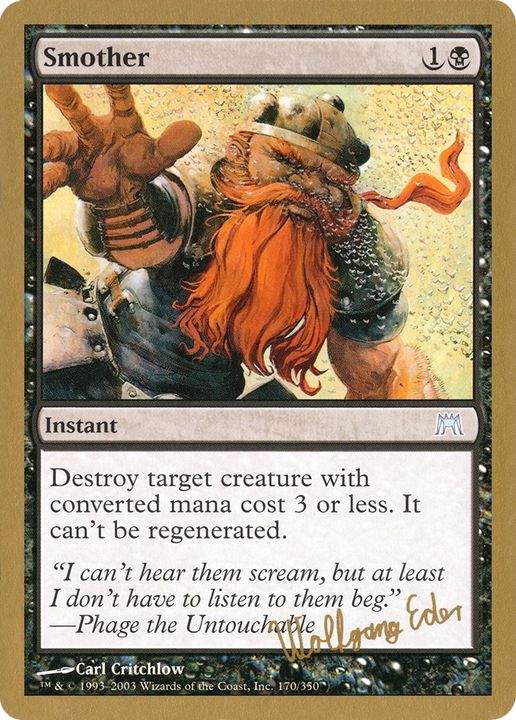 Smother in the group Magic the Gathering / Sets / World Championship Decks 2003 at Proxyprinters.com (78224)