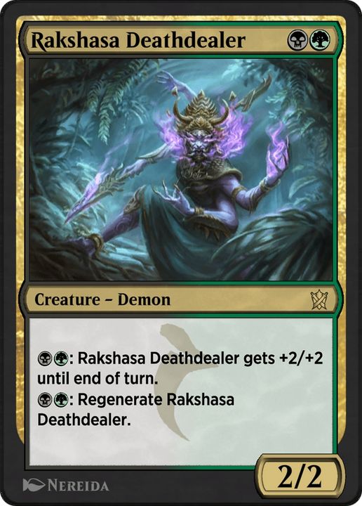 Rakshasa Deathdealer in the group Magic the Gathering / Types / Colors / Multicolors / B, G at Proxyprinters.com (78280)