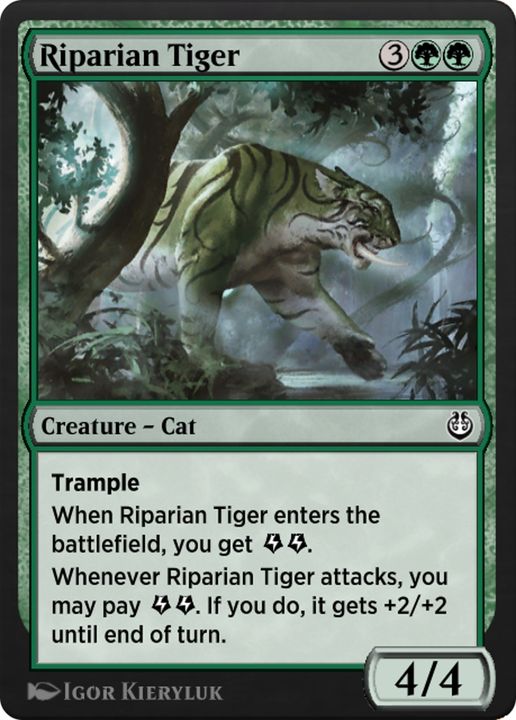 Riparian Tiger in the group Magic the Gathering / Types / Colors / Green at Proxyprinters.com (78286)