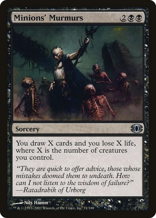 Minions' Murmurs in the group Magic the Gathering / Types / Colors / Black at Proxyprinters.com (78397)