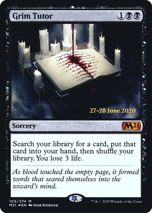 Grim Tutor in the group Magic the Gathering / Sets / Core Set 2021 Promos at Proxyprinters.com (78398)