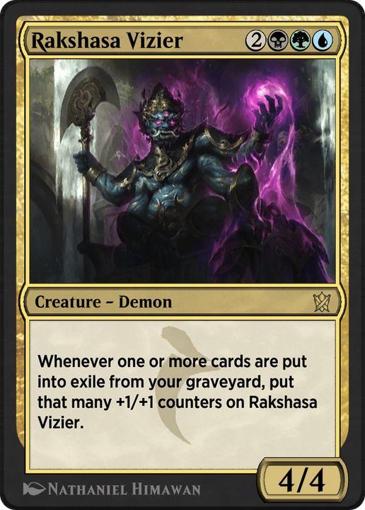 Rakshasa Vizier in the group Magic the Gathering / Types / Colors / Multicolors / B, G, U at Proxyprinters.com (78519)