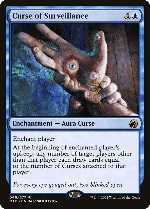 Curse of Surveillance in the group Magic the Gathering / Types / Colors / Blue at Proxyprinters.com (78541)