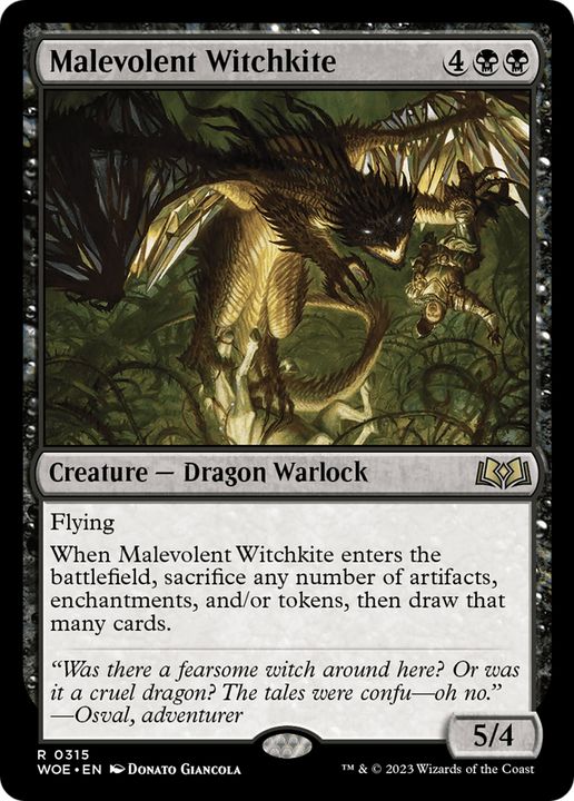 Malevolent Witchkite in the group Magic the Gathering / Types / Colors / Black at Proxyprinters.com (78597)