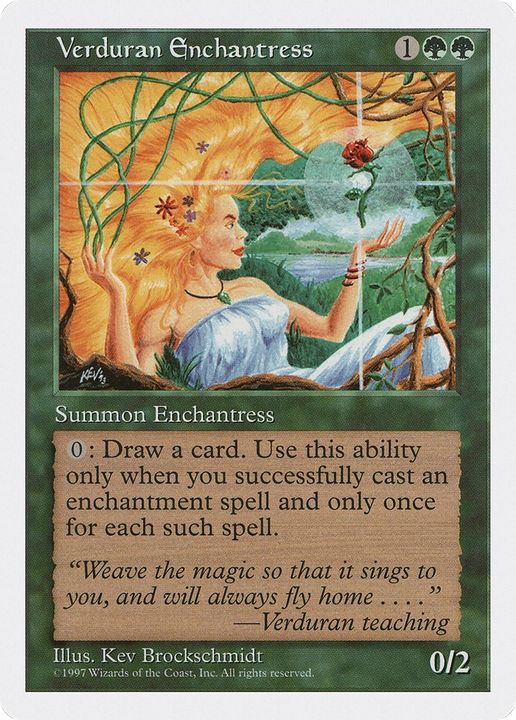 Verduran Enchantress in the group Magic the Gathering / Sets / Fifth Edition at Proxyprinters.com (78608)