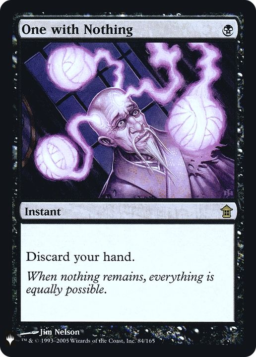 One with Nothing in the group Magic the Gathering / Types / Colors / Black at Proxyprinters.com (78643)