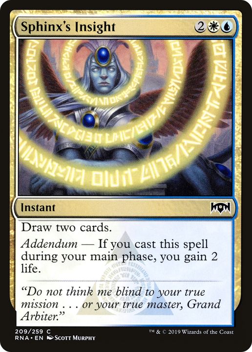 Sphinx's Insight in the group Magic the Gathering / Types / Colors / Multicolors / U, W at Proxyprinters.com (78697)