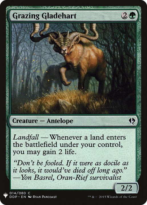 Grazing Gladehart in the group Magic the Gathering / Types / Colors / Green at Proxyprinters.com (78718)