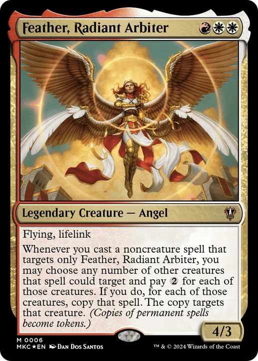 Feather, Radiant Arbiter in the group Magic the Gathering / Types / Colors / Multicolors / R, W at Proxyprinters.com (78820)