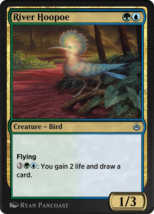 River Hoopoe in the group Magic the Gathering / Types / Colors / Multicolors / G, U at Proxyprinters.com (78955)