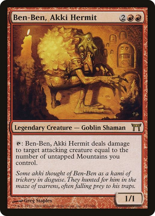 Ben-Ben, Akki Hermit in the group Magic the Gathering / Types / Colors / Red at Proxyprinters.com (78970)