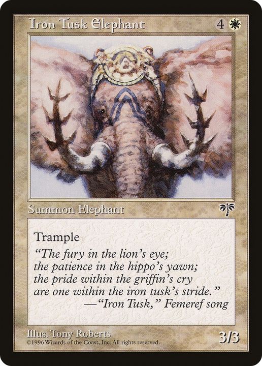 Iron Tusk Elephant in the group Magic the Gathering / Types / Colors / White at Proxyprinters.com (78976)