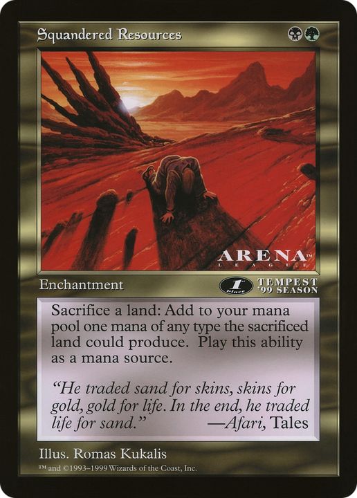 Squandered Resources in the group Magic the Gathering / Types / Colors / Multicolors / B, G at Proxyprinters.com (79001)