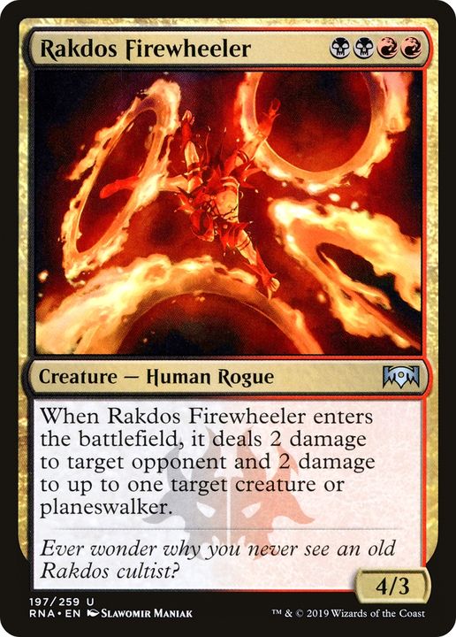 Rakdos Firewheeler in the group Magic the Gathering / Types / Colors / Multicolors / B, R at Proxyprinters.com (79103)