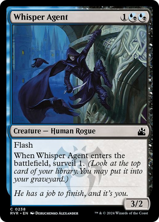 Whisper Agent in the group Magic the Gathering / Types / Colors / Multicolors / B, U at Proxyprinters.com (79108)