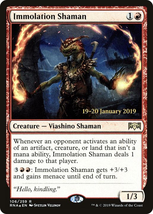 Immolation Shaman in the group Magic the Gathering / Sets / Ravnica Remastered Tokens at Proxyprinters.com (79245)