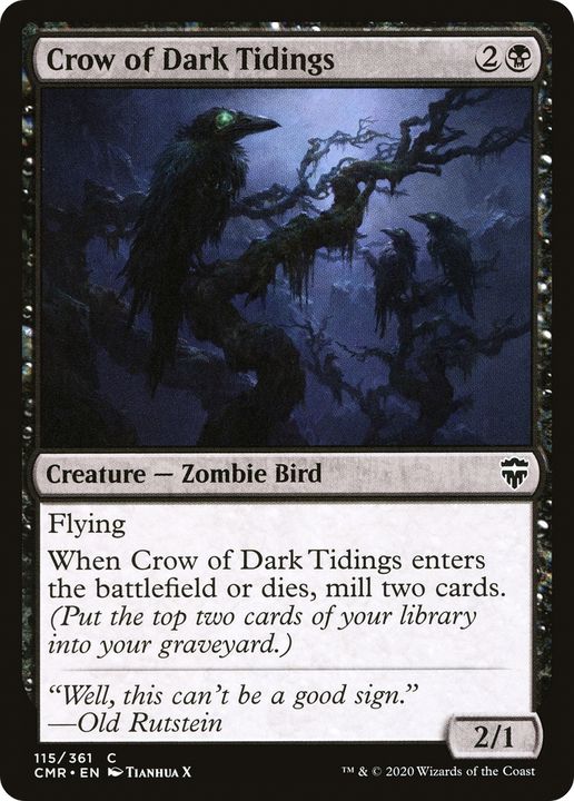 Crow of Dark Tidings in the group Magic the Gathering / Sets / Commander Legends at Proxyprinters.com (79384)