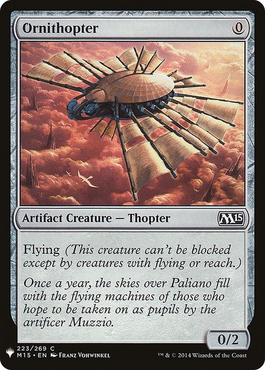 Ornithopter in the group Magic the Gathering / Types / Colors / Colorless at Proxyprinters.com (79399)