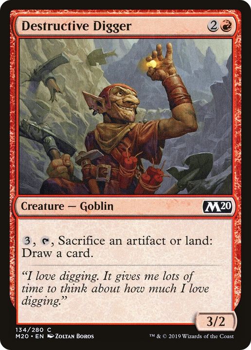 Destructive Digger in the group Magic the Gathering / Types / Colors / Red at Proxyprinters.com (79615)