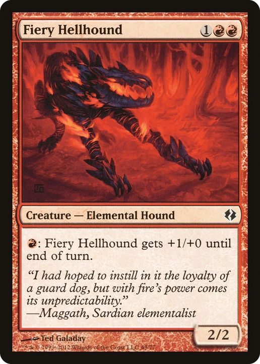 Fiery Hellhound in the group Magic the Gathering / Sets / Duel Decks: Venser vs. Koth at Proxyprinters.com (79637)