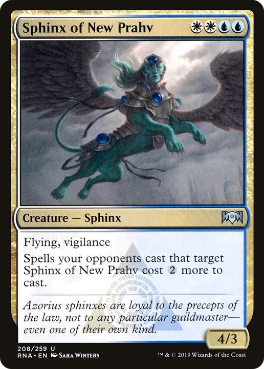 Sphinx of New Prahv in the group Magic the Gathering / Types / Colors / Multicolors / U, W at Proxyprinters.com (79677)