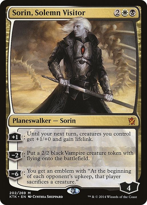 Sorin, Solemn Visitor in the group Magic the Gathering / Types / Colors / Multicolors / B, W at Proxyprinters.com (79821)