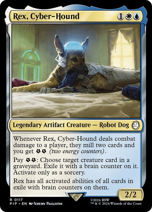 Rex, Cyber-Hound in the group Magic the Gathering / Types / Artifacts / Legendary Artifact at Proxyprinters.com (80105)