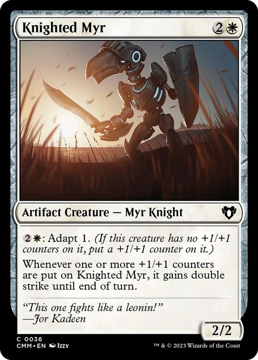 Knighted Myr in the group Magic the Gathering / Types / Colors / White at Proxyprinters.com (80158)