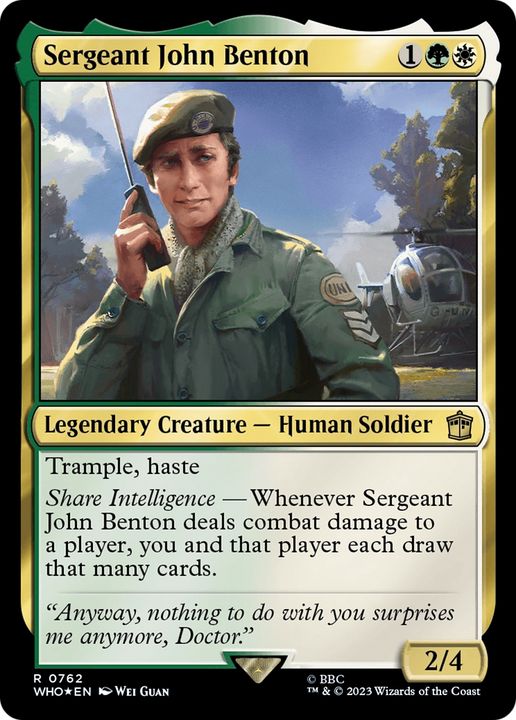 Sergeant John Benton in the group Magic the Gathering / Types / Colors / Multicolors / G, W at Proxyprinters.com (80256)