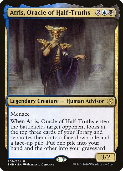 Atris, Oracle of Half-Truths in the group Magic the Gathering / Types / Colors / Multicolors / B, U at Proxyprinters.com (80315)