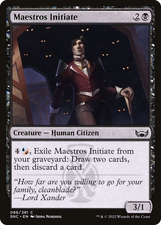 Maestros Initiate in the group Magic the Gathering / Types / Colors / Black at Proxyprinters.com (80374)