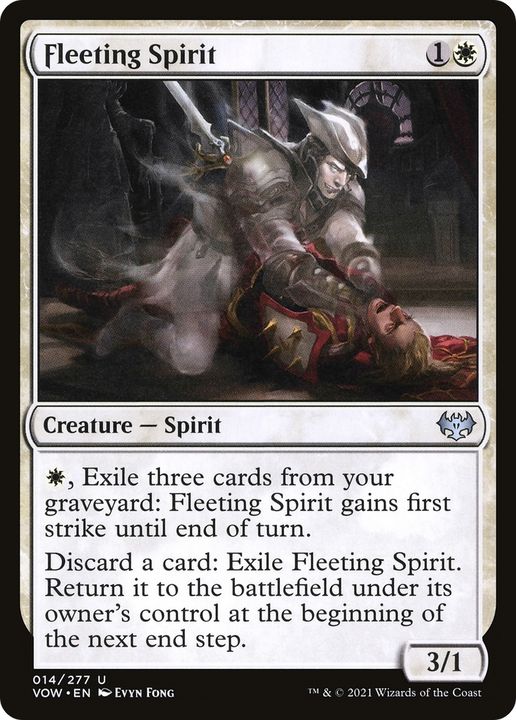 Fleeting Spirit in the group Magic the Gathering / Sets / Innistrad: Crimson Vow at Proxyprinters.com (80395)