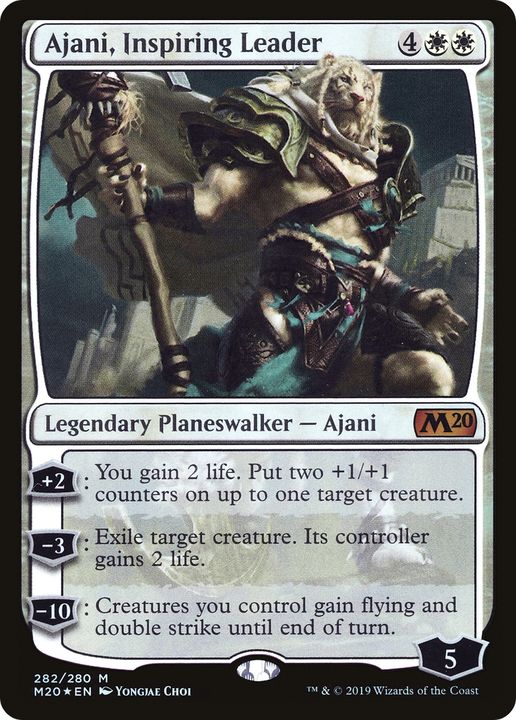 Ajani, Inspiring Leader in the group Magic the Gathering / Sets / Core Set 2020 at Proxyprinters.com (80408)