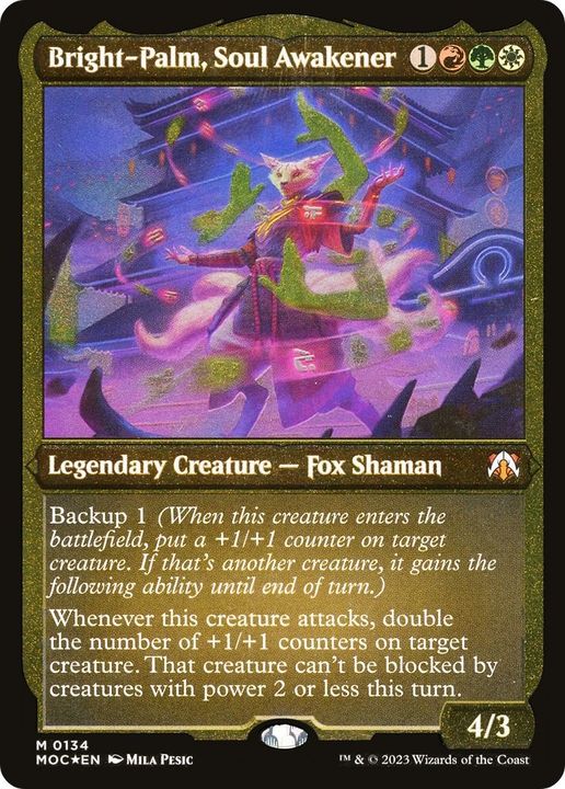 Bright-Palm, Soul Awakener in the group Magic the Gathering / Types / Colors / Multicolors / G, R, W at Proxyprinters.com (8043)