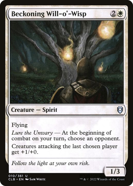 Beckoning Will-o'-Wisp in the group Magic the Gathering / Types / Colors / White at Proxyprinters.com (80534)