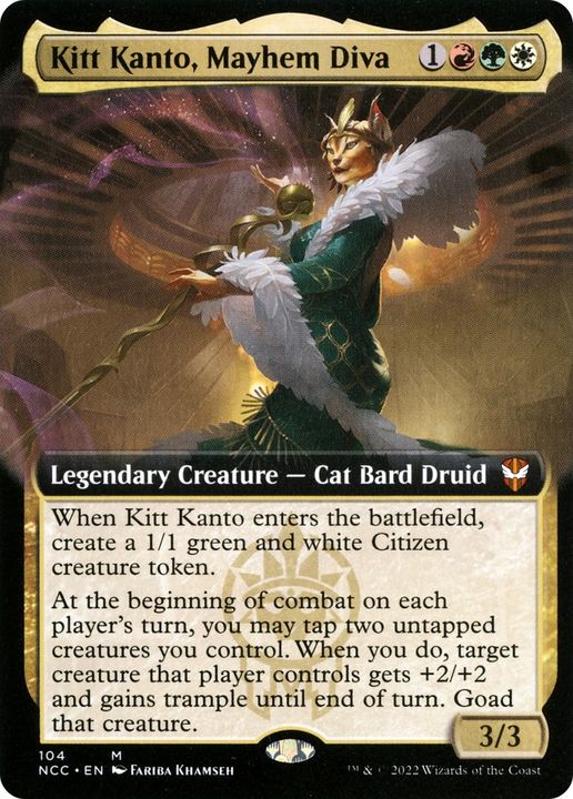 Kitt Kanto, Mayhem Diva in the group Magic the Gathering / Types / Colors / Multicolors / G, R, W at Proxyprinters.com (80593)