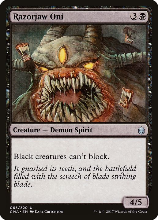 Razorjaw Oni in the group Magic the Gathering / Types / Colors / Black at Proxyprinters.com (80596)