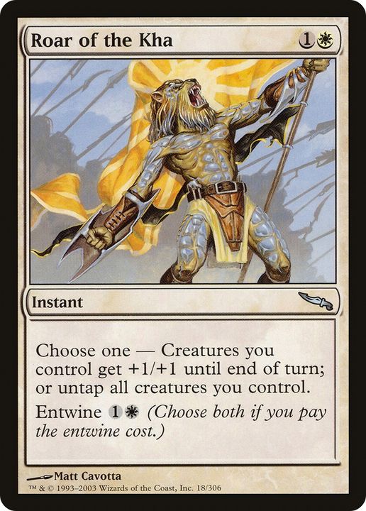 Roar of the Kha in the group Magic the Gathering / Types / Colors / White at Proxyprinters.com (80688)