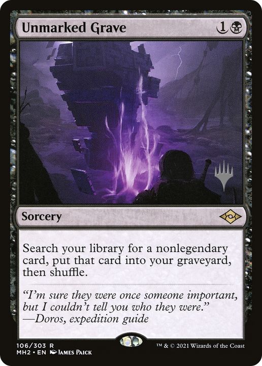 Unmarked Grave in the group Magic the Gathering / Types / Colors / Black at Proxyprinters.com (80714)