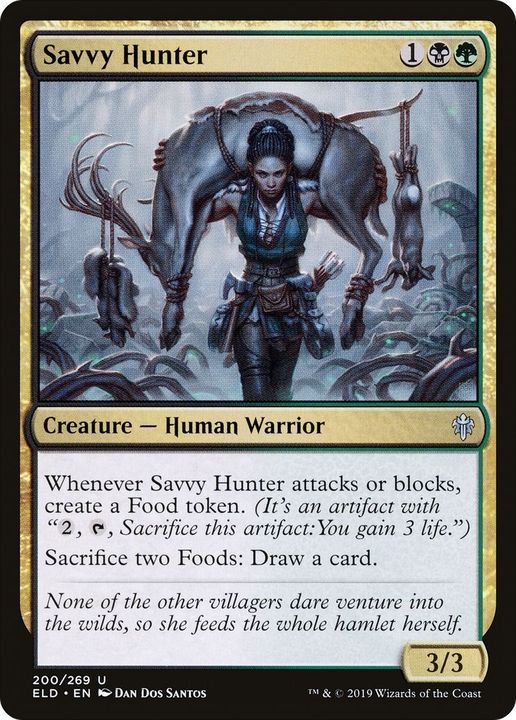 Savvy Hunter in the group Magic the Gathering / Types / Colors / Multicolors / B, G at Proxyprinters.com (8096)