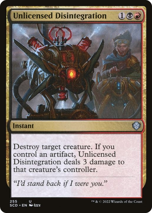 Unlicensed Disintegration in the group Magic the Gathering / Types / Colors / Multicolors / B, R at Proxyprinters.com (81000)