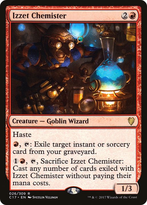 Izzet Chemister in the group Magic the Gathering / Sets / Commander 2017 at Proxyprinters.com (81030)