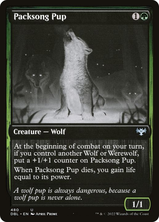 Packsong Pup in the group Magic the Gathering / Types / Colors / Green at Proxyprinters.com (81055)