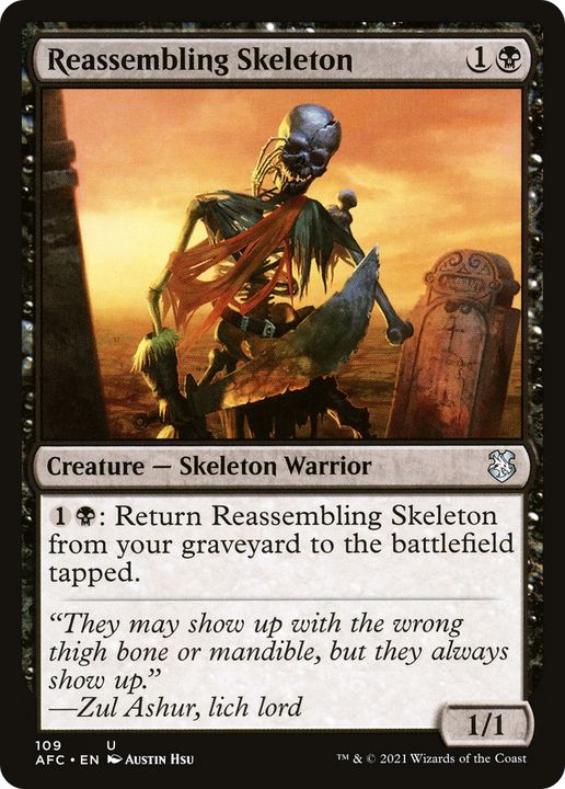 Reassembling Skeleton in the group Magic the Gathering / Sets / Forgotten Realms Commander at Proxyprinters.com (81073)