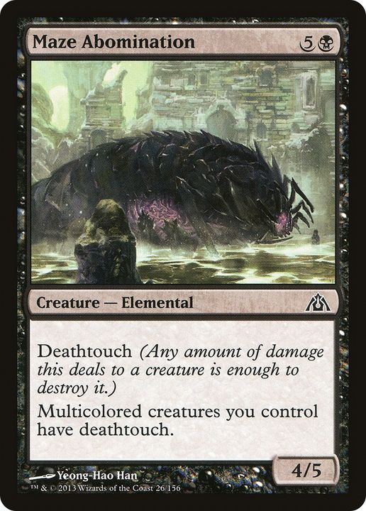 Maze Abomination in the group Magic the Gathering / Types / Colors / Black at Proxyprinters.com (81078)