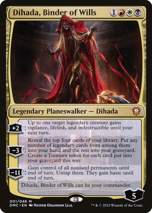 Dihada, Binder of Wills in the group Magic the Gathering / Types / Colors / Multicolors / B, R, W at Proxyprinters.com (81230)