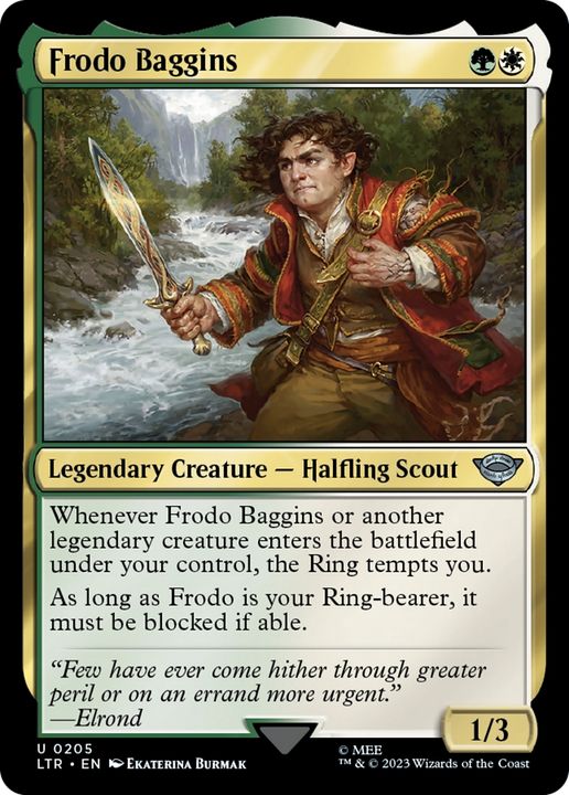 Frodo Baggins in the group Magic the Gathering / Sets / The Lord of the Rings: Tales of Middle-earth at Proxyprinters.com (81293)